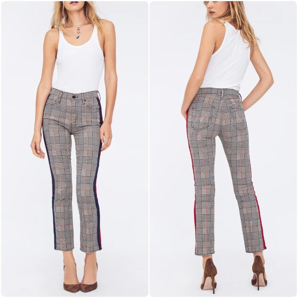 NWT‎ MOTHER The Insider Ankle Plaid - As Seen On Jamie Chung